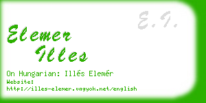 elemer illes business card